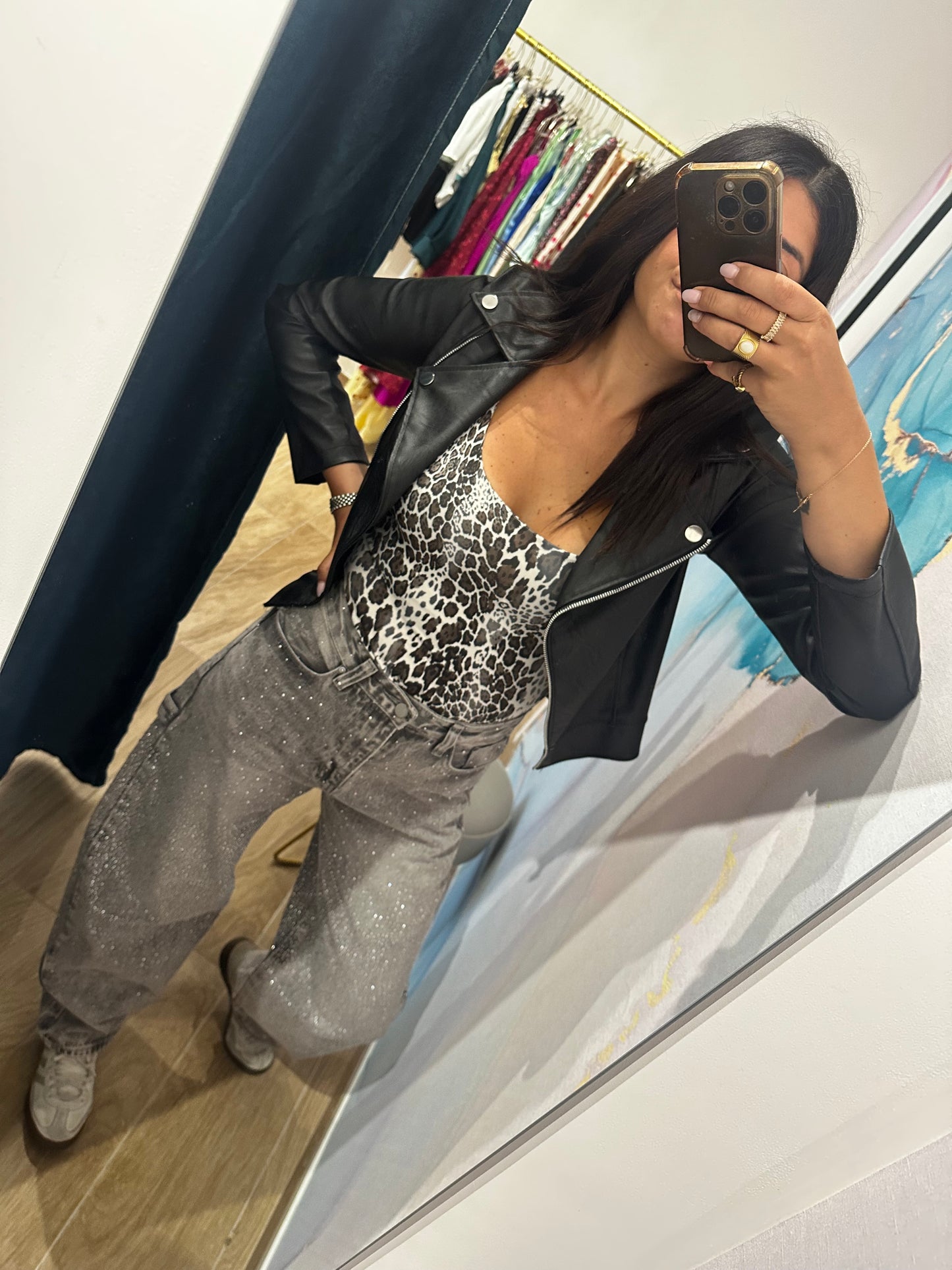 Denim glitter