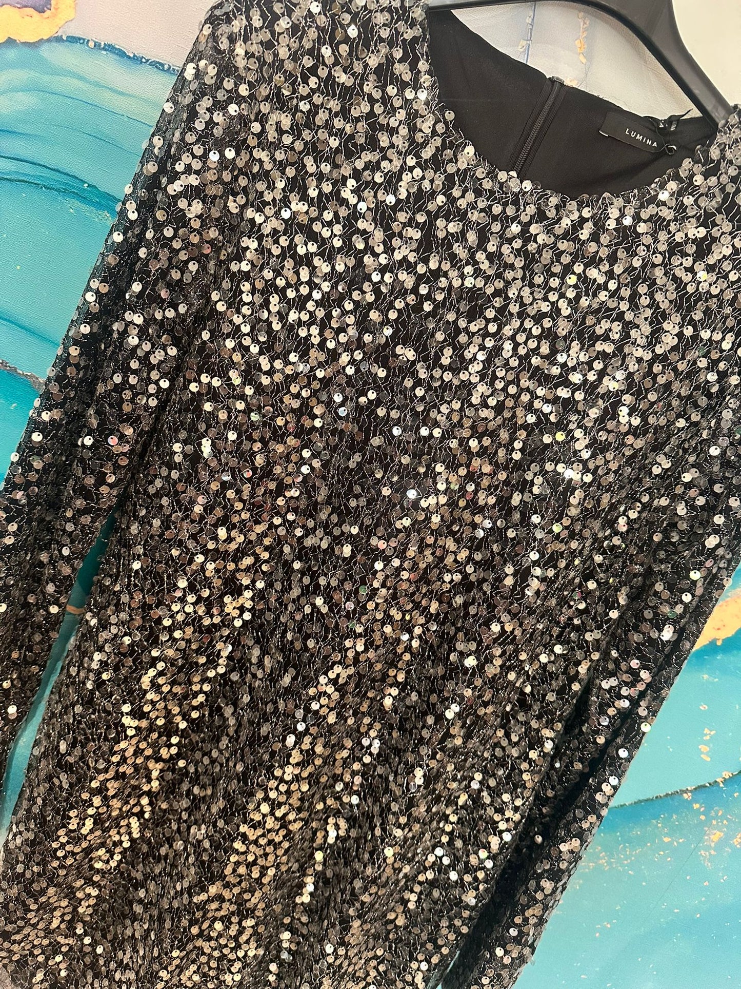 Mini abito con paillettes