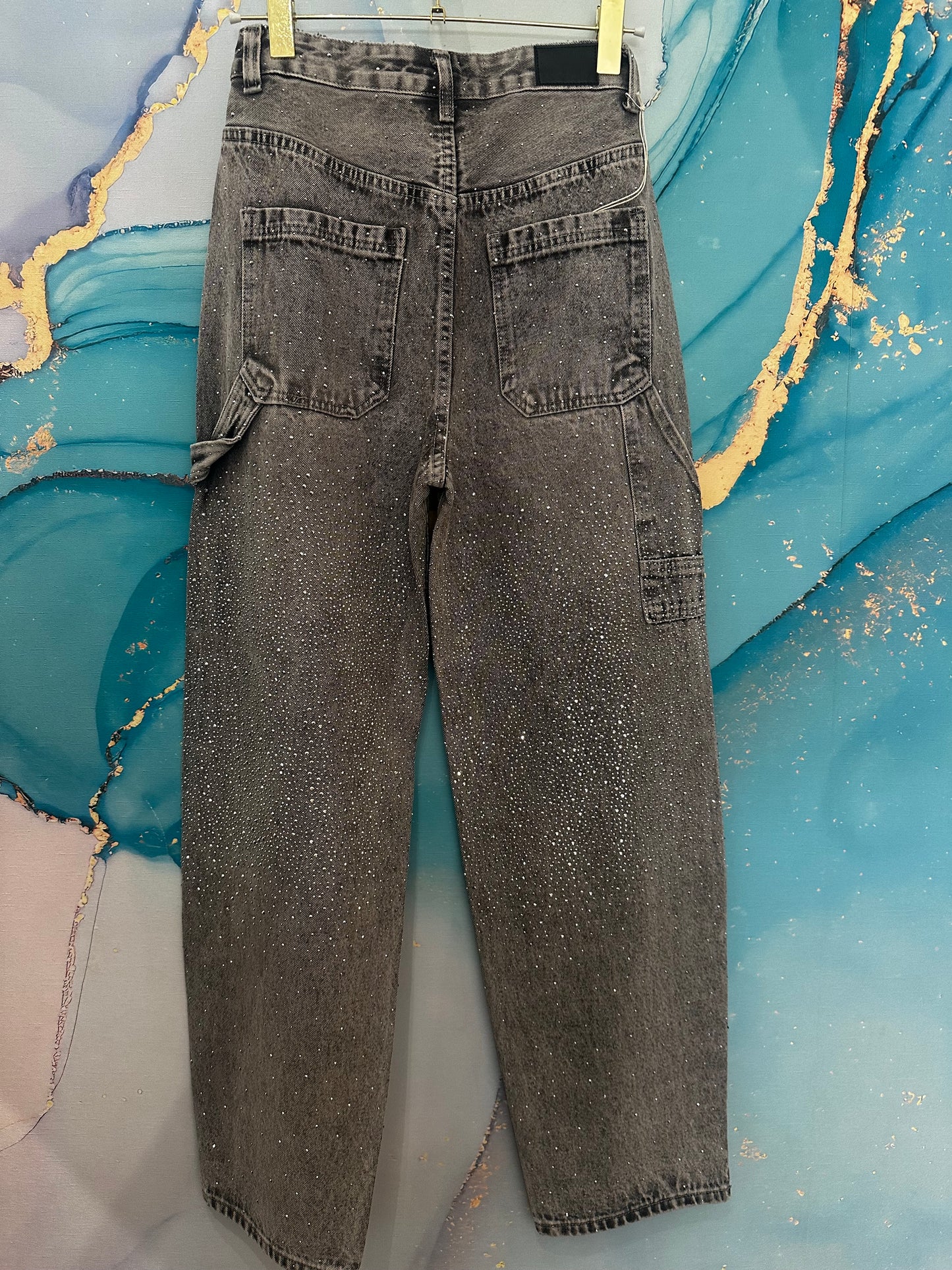 Denim glitter