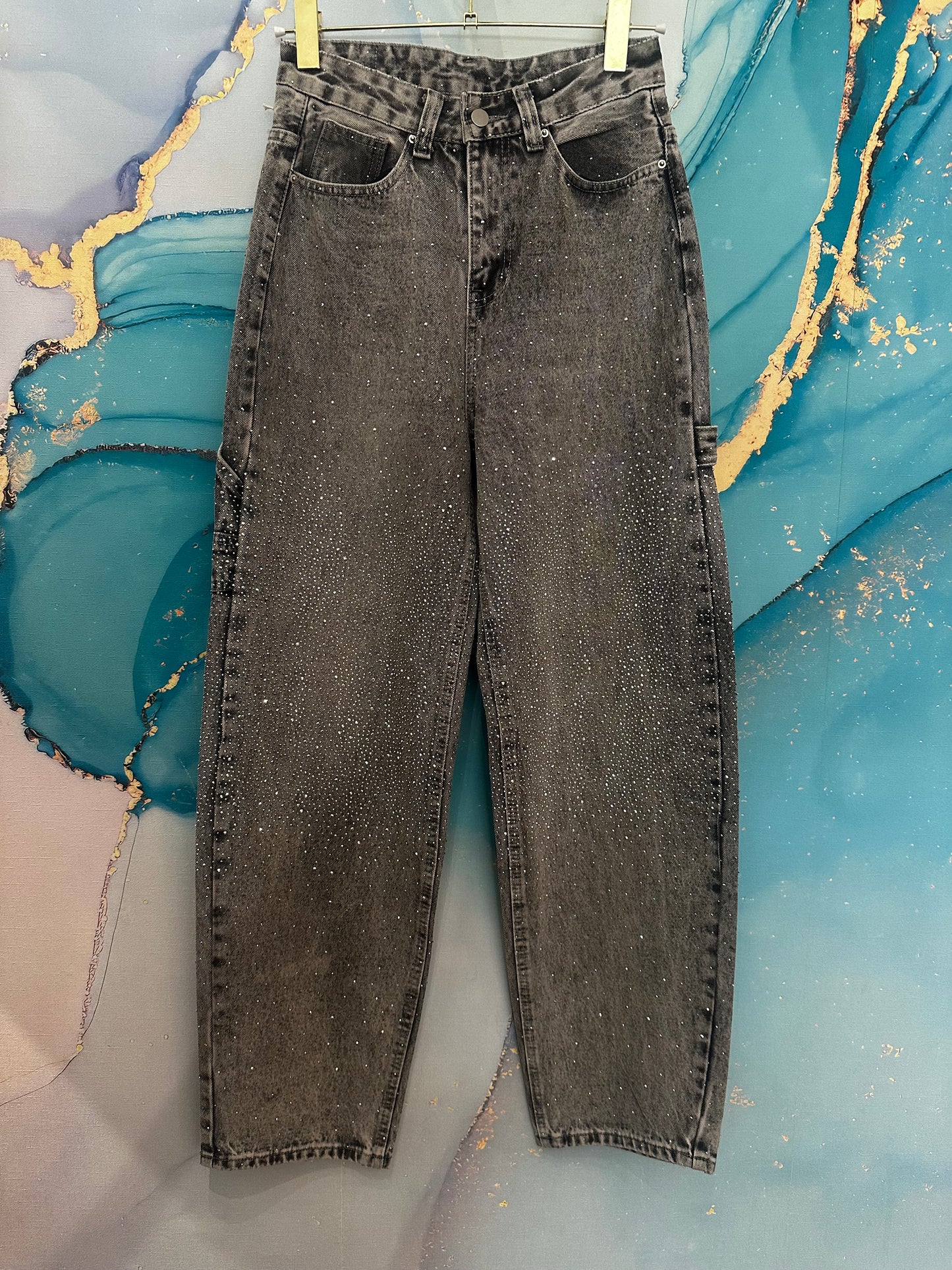Denim glitter