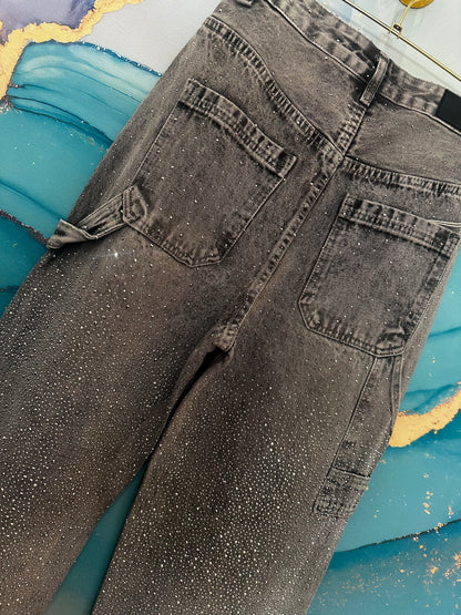 Denim glitter