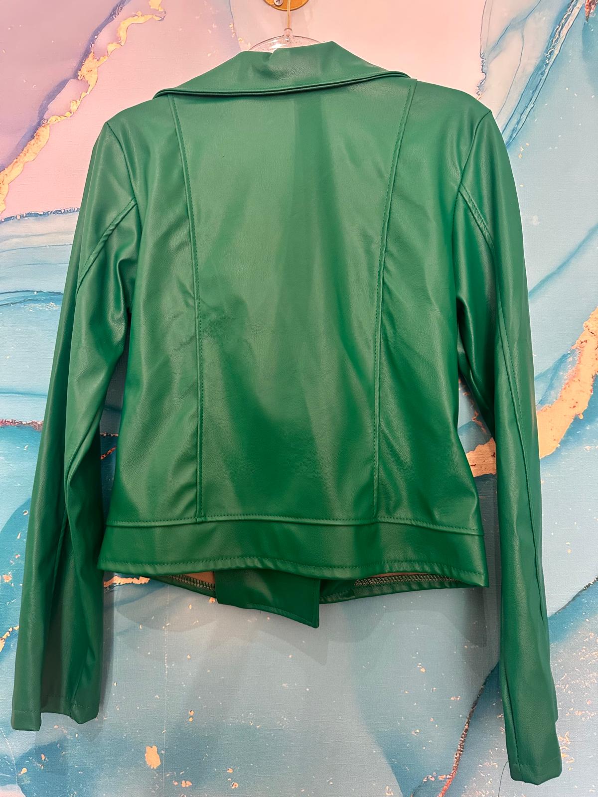 Giacca modello biker in ecopelle