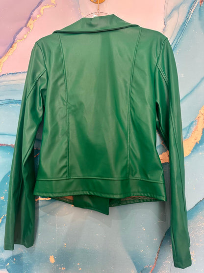 Giacca modello biker in ecopelle